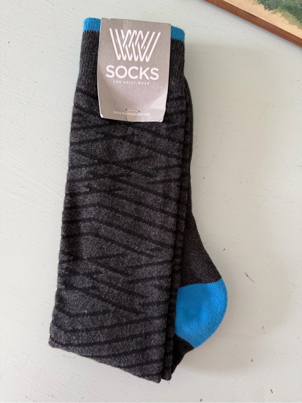 NEW Mack Weldon Men's Extended Crew Daily Wear Gray Blue One Size